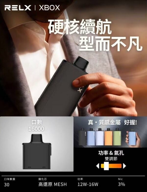 RELX悅刻X-BOX🥚	16000口 超耐抽！【買三顆送主機】【買四顆再送一顆】